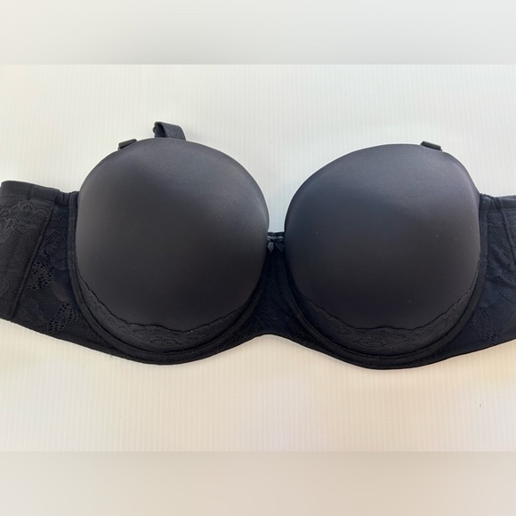 Torrid Curve Bra 50C Black Lace‎ Underwire NWT Push-up Strapless - Picture 2 of 11